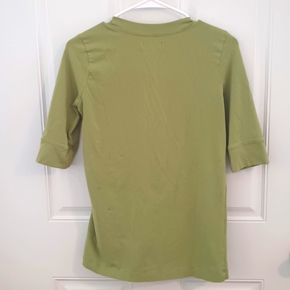 Calvin Klein vintage retro style fern green blouse size S - Picture 2 of 7